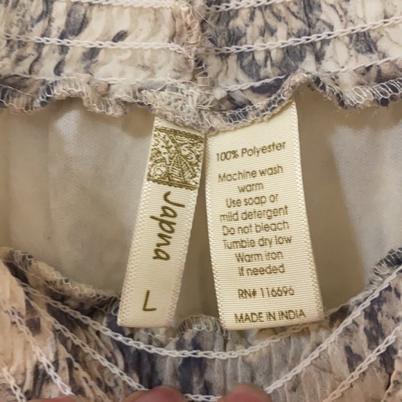 Japna Snakeskin Mockneck Long Sleeve Blouse - L - Picture 3 of 8